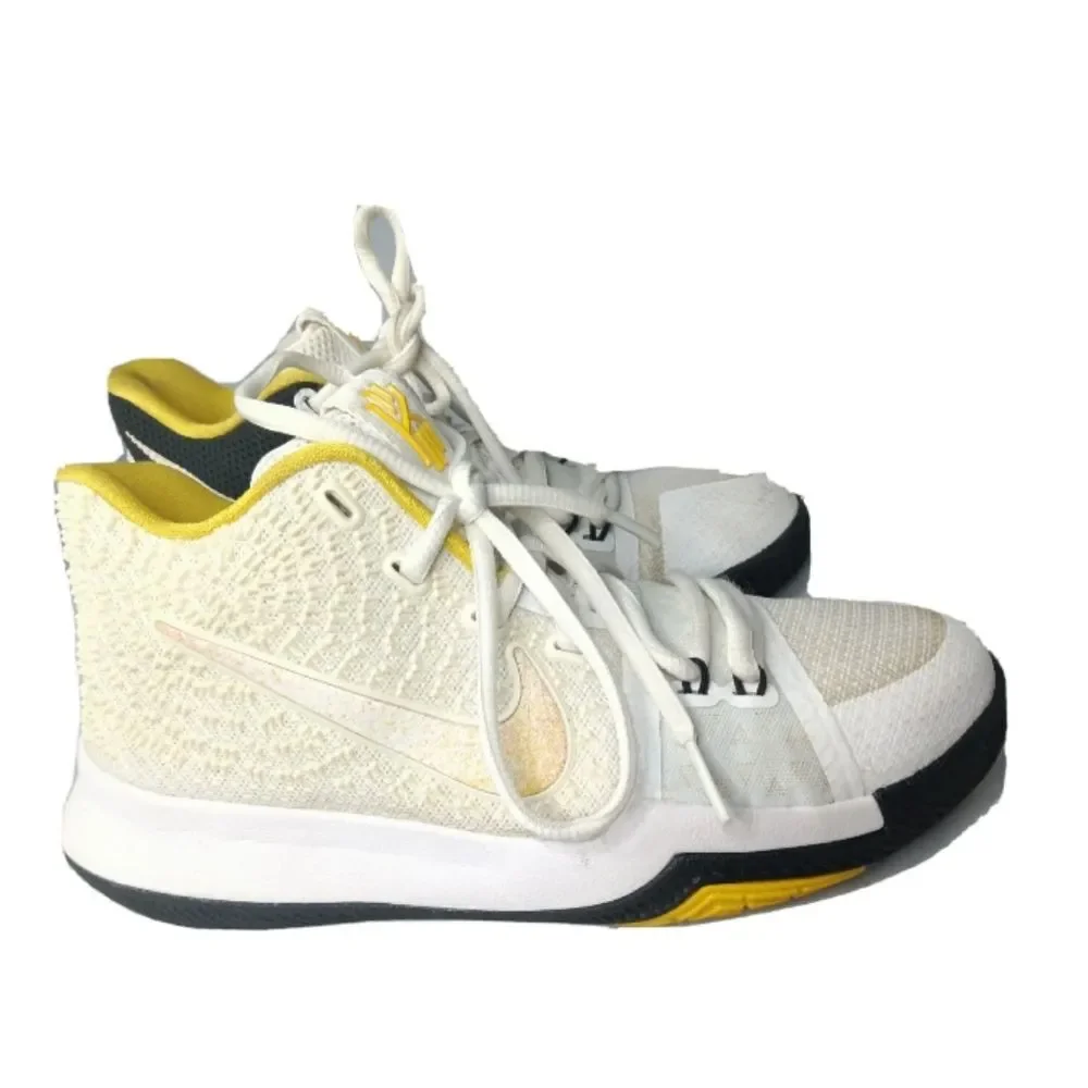 Nike Kyrie 3 N7 Shoes Boys Size 4Y Grade School White,  Maize